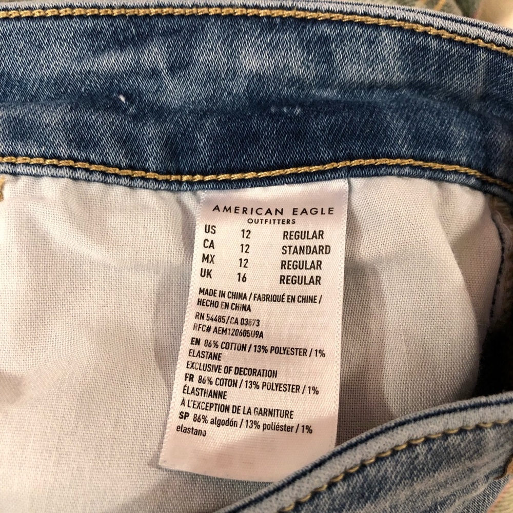 American Eagle Medium Wash Super Stretch Jegging Jeans - Picture 5 of 6